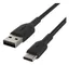 USB-A to USB-C Braided Cable 1m Black