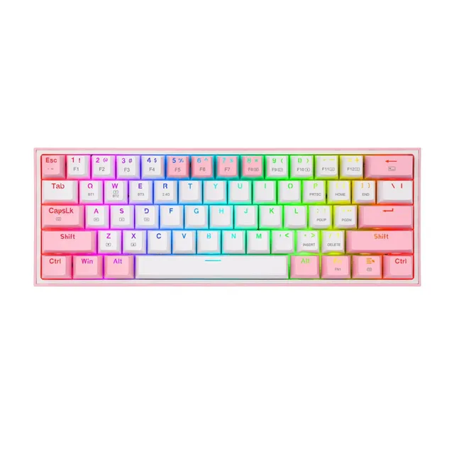 K616-RGB Fizz Pro Pink - US layout - US International - Rosa