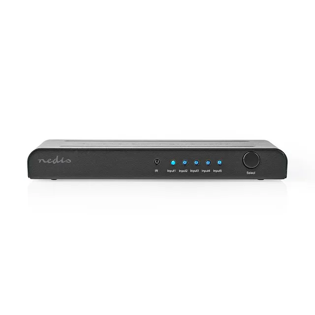 HDMI ™ Switch | 5-Port port(s) | 5x HDMI™ Input | 1x HDMI™ Output | 4K@60Hz | 18 Gbps | Fjärrstyrd | Metall | Antracit