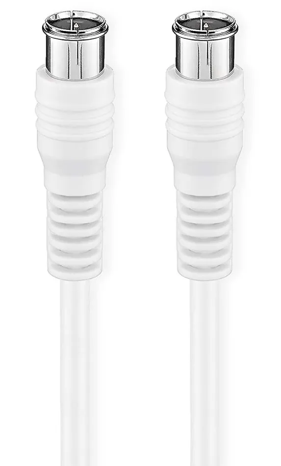 Satellite & Antenn kabel | F Hane Quick | F Hane Quick | Nickelplaterad | 50 dB | 75 Ohm | Dubbelskärmad | 1.00 m | Rund | PVC | Vit | Låda