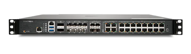 SonicWall NSa 6700 - Säkerhetsfunktion - 10GbE, 5GbE, 2.5GbE, 25GbE, 40GbE - 1U - kan monteras i rack