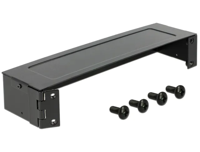 10 " väggfäste för 10" patchpanel, 1U, svart