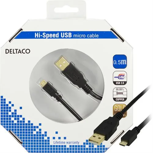 USB 2.0 Typ A ha - Typ Micro B 1m