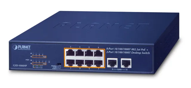 GSD-1008HP - Switch - ohanterad - 10 x 10/1