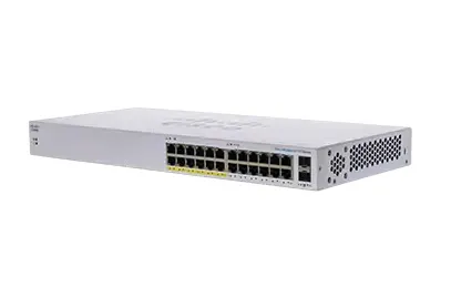 Business 110 Series 110-24PP - Switch - ohanterad - 12 x 10/100/1000 (PoE) + 12 x 10/100/1000 + 2 x kombinations-Gigabit SFP - rackmonterbar, sk