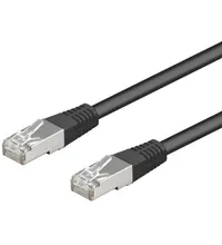 Patchkabel CAT 5e, F/UTP, svart, 25 m kopparklädd aluminiumtråd (CCA)