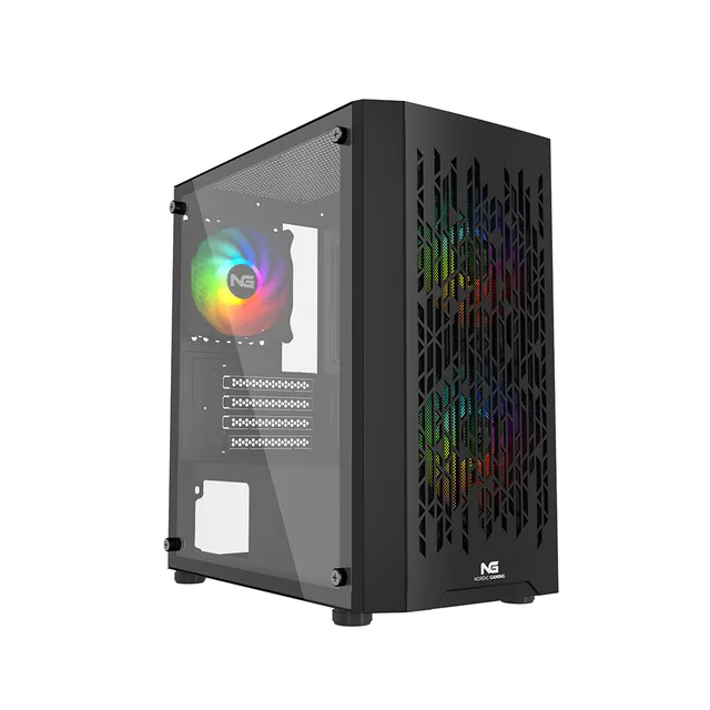 Gaming NGC-1143, Mini Tower, PC, Svart, micro ATX, Mini-ATX, Spela, Multi