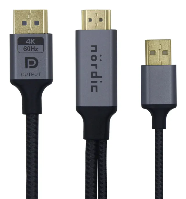 HDMI till Displayport kabel 3m 4K60Hz 18Gbps