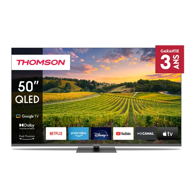 50QG5C14 - 50 Diagonal klass LED-bakgrundsbelyst LCD-TV - QLED - Smart TV - Google TV - 4K UHD (2160p) 3840 x 2160 - HDR - Quantum Dot, Direct LED - mörkgrå