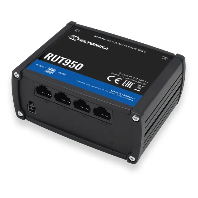 RUT950 (RUT950 U022C0) Standard Package with Euro PSU - Wireless router N Standard - 802.11n