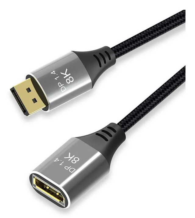 1,5m Displayport 1.4 förlängningskabel UHD 8K60Hz 4K144Hz 32,4Gbps 10-bit HDR