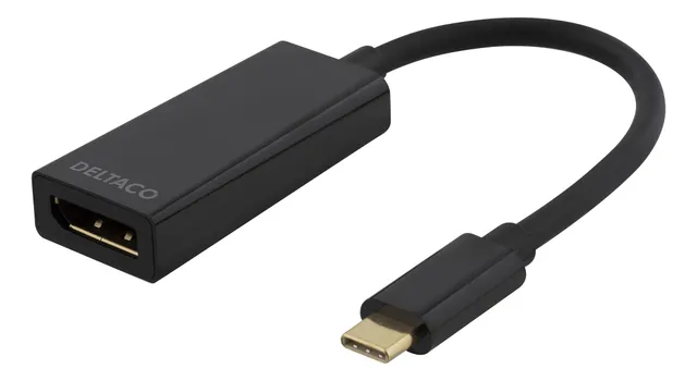 USB 3.1 till DisplayPort adapter, USB typ C - DP hona, svart