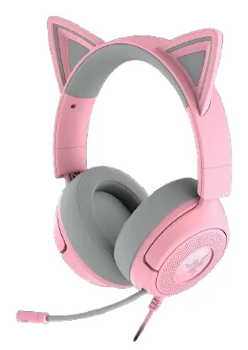 Kraken Kitty V3 X - Headset - fullstorlek - kabelansluten - 3,5 mm kontakt - ljudisolerande - kvarts