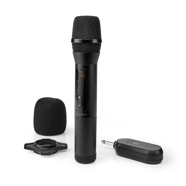 Trådlöst Mikrofon Set | 20 Kanaler | 1 mikrofon | Kardioid | 70 Hz - 13 kHz | 1000 Ohm | -95 dB | Volymkontroll | Svart
