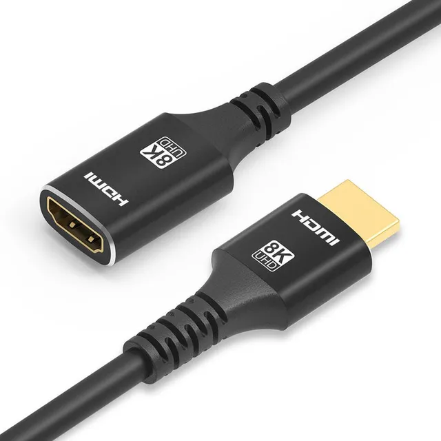 HDMI förlängningskabel 1m 8K60Hz 4K144 HDMI 2,1 48Gbps Ultra High Speed HDMI