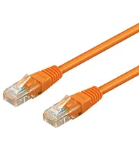 Patchkabel CAT 5e, U/UTP, orange, 0,5 m kopparklädd aluminiumtråd (CCA)