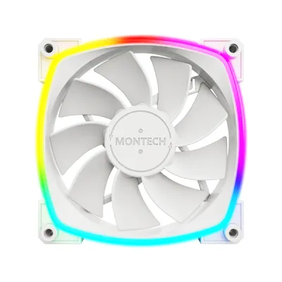 RX120 PWM WH - Reverse - Chassi fläkt - 120mm - Vit med RGB LED - 27 dBA