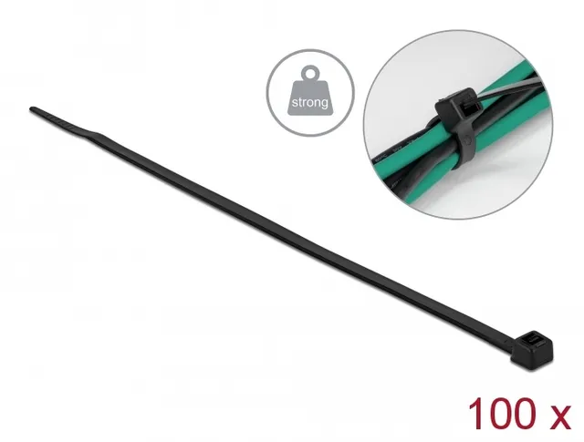 buntband med hög draghållfasthet 300x4,8 mm – svart 100 st