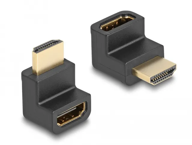 Höghastighet HDMI-adapter med Ethernet hane till hona vinklad 8K@60Hz