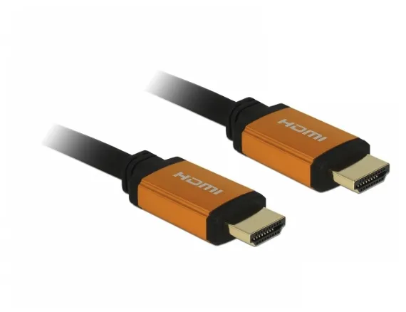High Speed HDMI-kabel 48 Gbps 8K 60 Hz 2 m, svart/guldfärgad