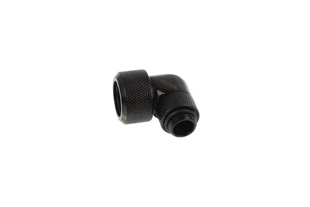 Eiszapfen 16 mm HardTube compression fitting 90° rotatable G1/4 - Vinkelfäste för vätskekylningssystem - svart