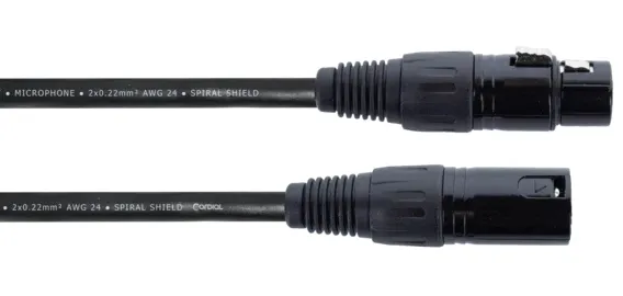 14747, XLR (3-pin), Hankoppling, XLR (3-pin), Honkoppling, 3 m, Svart