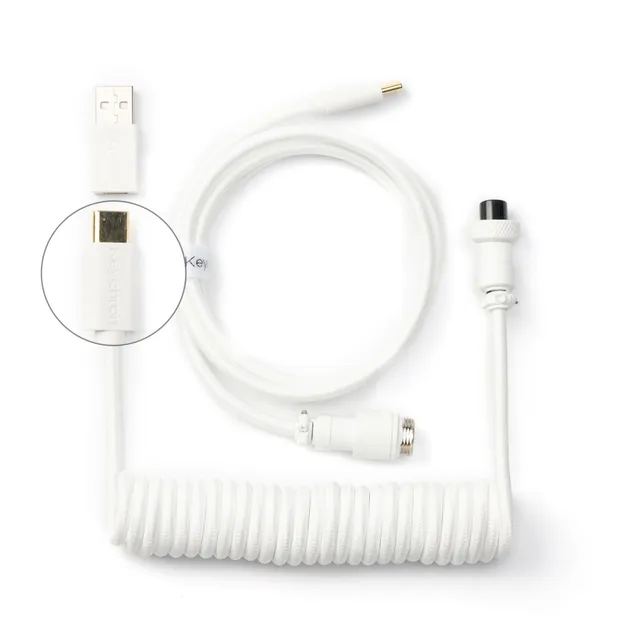 Custom Coiled Aviator Kabel USB-C - Vit