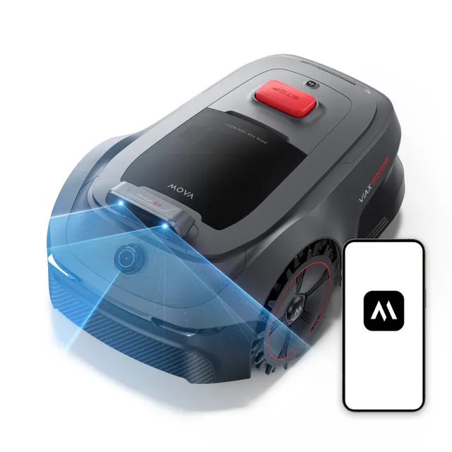 Robotgräsklippare Mova Mova Robotic Mower ViAX 500, batteri, svart/röd/grå