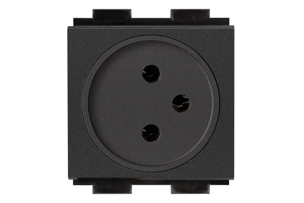 Crestron FT2A-PWR-IS Series FT2A-PWR-IS-1-BASIC - power socket mechanism - Israel - 1 power socket - black