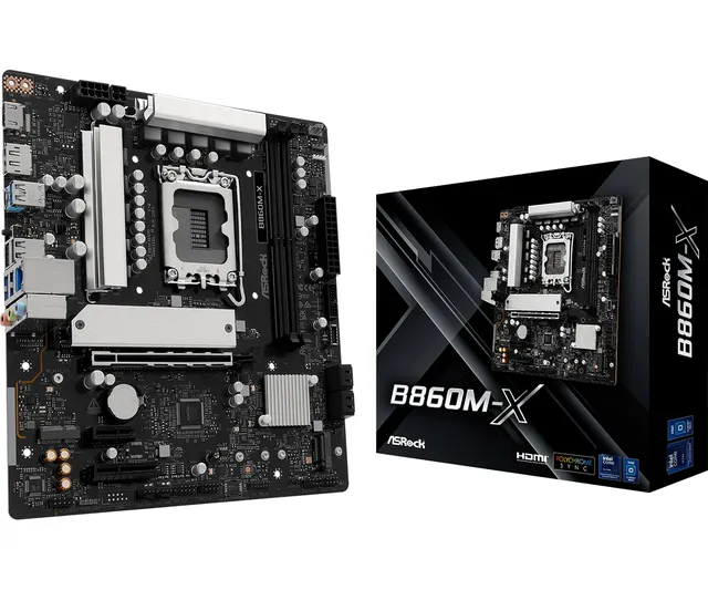 B860M-X Moderkort - Intel B860 - Intel LGA1851 - DDR5 RAM - Micro-ATX