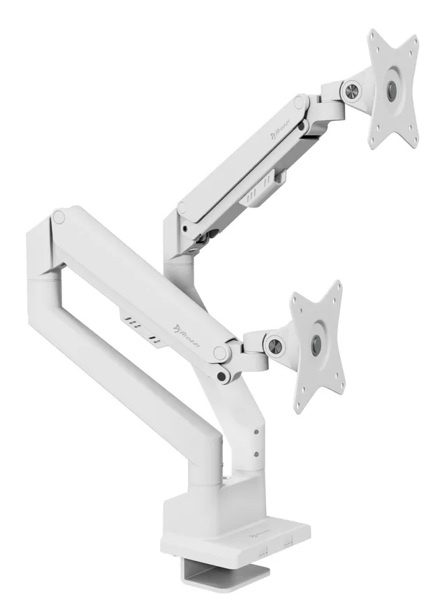 Alzare Neo Duo - Gas Spring Monitor Stand - White