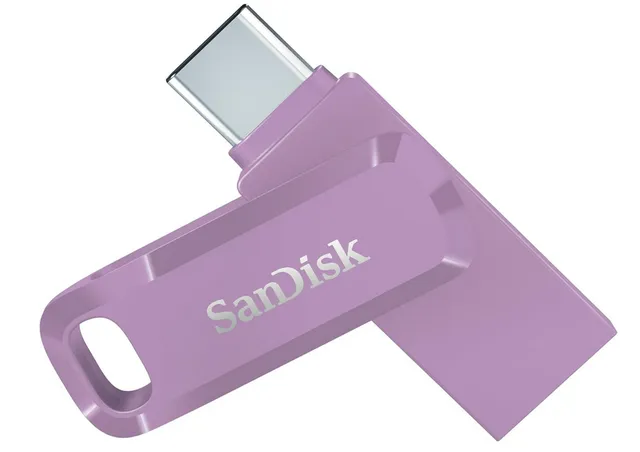 Ultra Dual Drive Go - USB flash-enhet - 128 GB - USB 3.2 Gen 1 / USB-C - lavendel