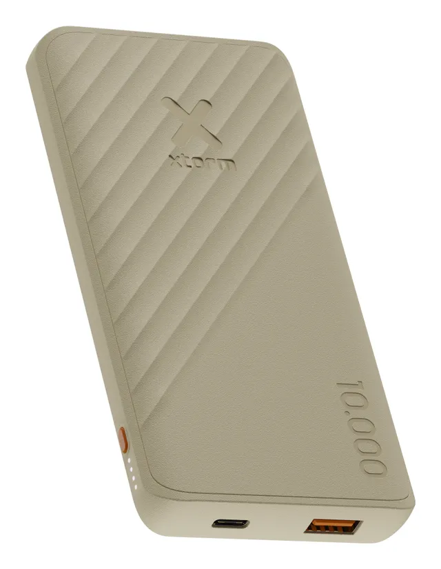 Power Bank 10.000mAh 15W USB-C & USB-A Beige - 10000 mAh