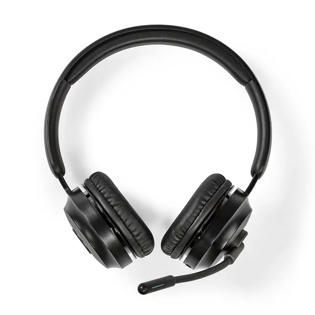 PC headset | On-Ear | Stereo | Bluetooth | Mikrofon som kan vikas undan | Svart