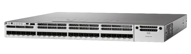 Catalyst 3850-24XU-L - Switch - Administrerad - 24 x 1/2.5/5/10GBase-T (UPOE) - skrivbordsmodell, rackmonterbar - UPOE (580 W) - återanvänd