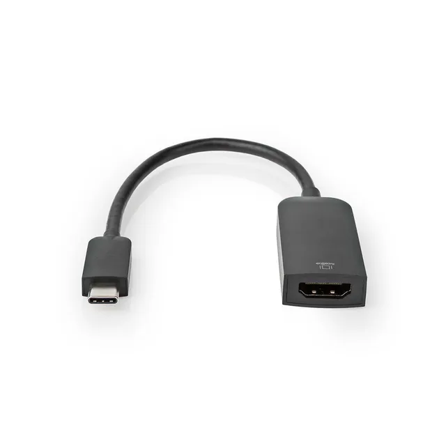 USB-C™ Adapter | USB 3.2 Gen 1 | USB-C™ Hane | HDMI™ Utgång | 4K@60Hz | 0.20 m | Rund | Nickelplaterad | PVC | Svart | Låda