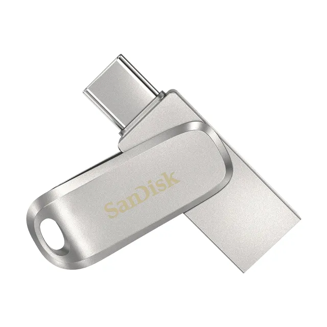 Ultra Dual Drive Luxe - USB flash-enhet - 128 GB - USB 3.1 Gen 1 / USB-C - silver