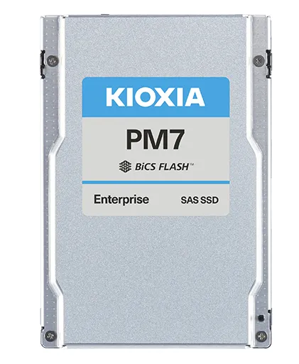 1,92 TB Kioxia PM7-R Series 2.5" Enterprise SSD Read Intensive, SAS 4.0, 24 Gbit/s, Self-Encrypting Drive (SED)