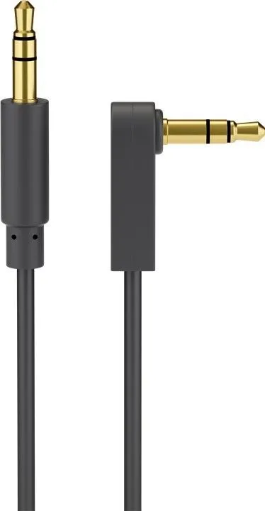 3,5 mm hane - 90° 3,5 mm hane ljudkabel, 1 m