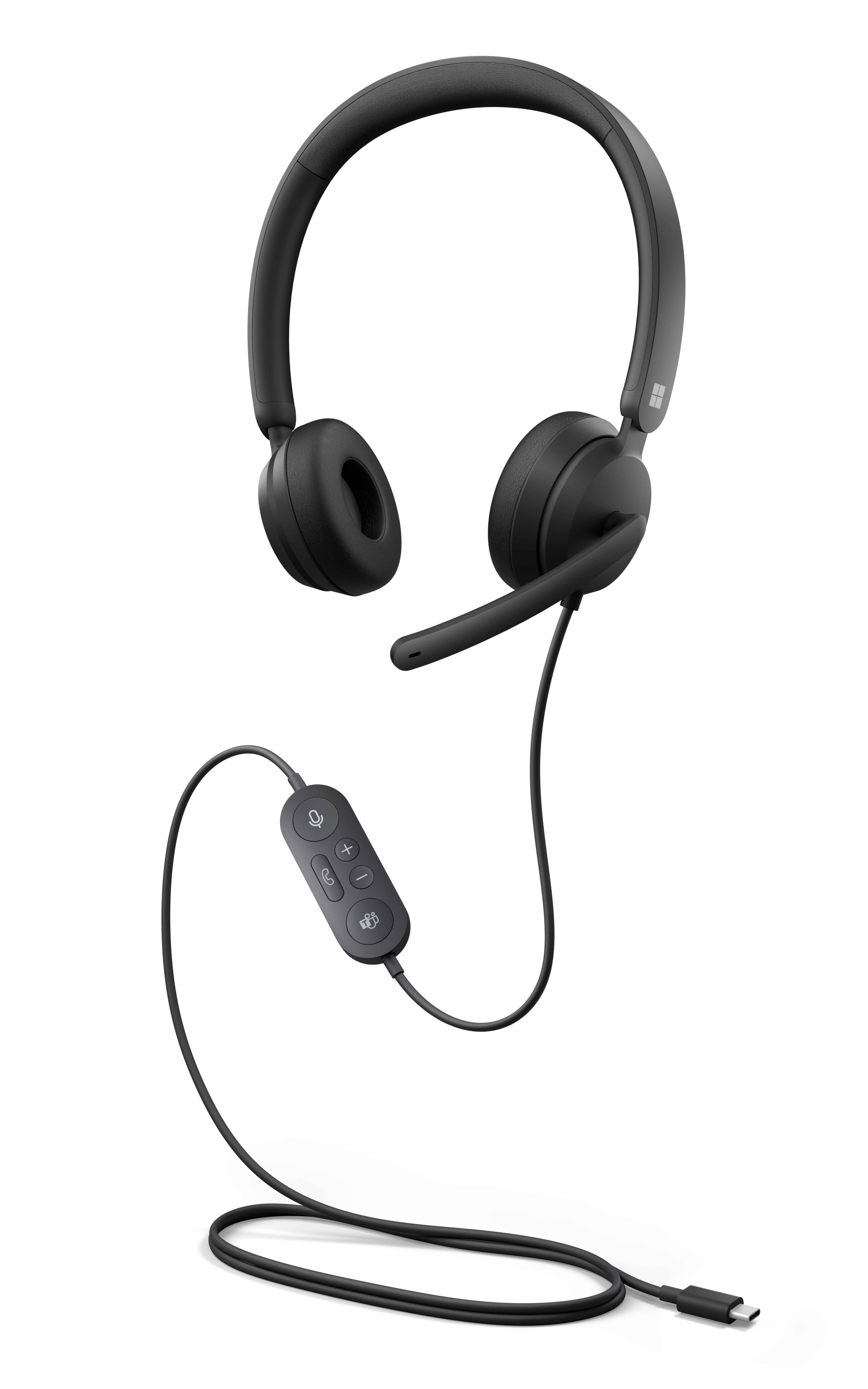 Modern USB-C Headset for Business - Headset - på örat - kabelansluten - USB-C - svart - Certifierad för Microsoft-teams