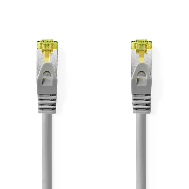 Cat 8.1 nätverkskabel | S/FTP | RJ45 hane | RJ45 hane | 3.00 m | Rund | LSZH | Grå | Label