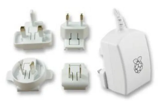 Pi T5875DV - Strömadapter - 13 Watt - 2.5 A (mikro-USB typ B) - vit