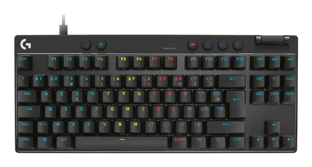 G PRO X RAPID - Tangentbord - TKL - bakgrundsbelyst - USB - AZERTY - fransk - tangentbrytare: Linear - svart