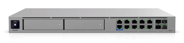 Ubiquiti UniFi Dream Machine Beast, WAN 10GbE RJ45+25G SFP+, 2x1GbE+8x10GbE LAN, 2x10G SFP+, 2x25G SFP28, 128 GB SSD, 2-bay 3.5" HDD