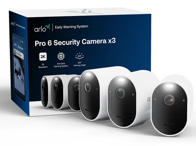 Pro 6 säkerhetskamera (3-pack, vit)