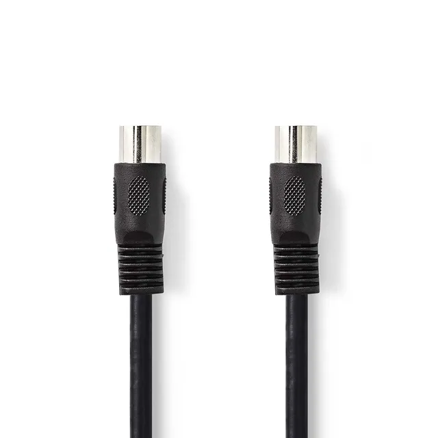 DIN ljudkabel | DIN 5-Pin Hane | DIN 5-Pin Hane | Nickelplaterad | 3.00 m | Rund | PVC | Svart | Label