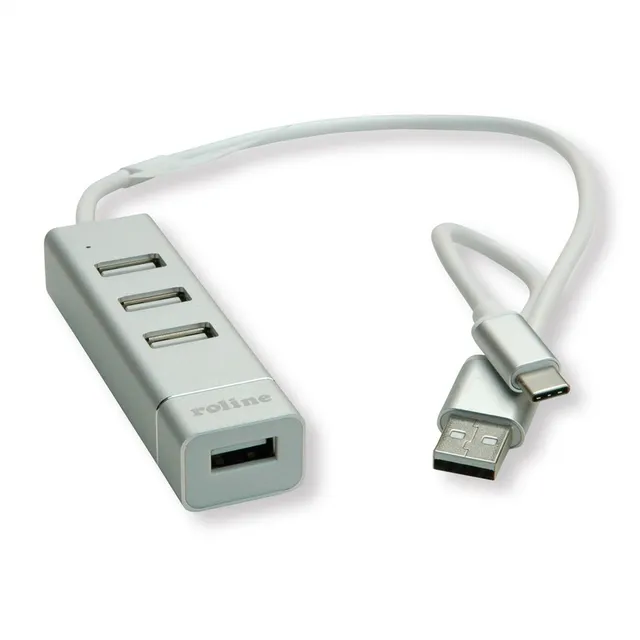 USB 2.0 Notebook Hub USB Hub - 4 porte - Silver