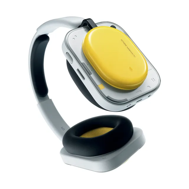 Headphone (a) - Hörlurar med mikrofon - fullstorlek - Bluetooth - trådlös, kabelansluten - aktiv brusradering - 3,5 mm kontakt, USB-C - gul