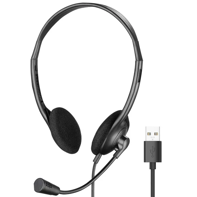 - Headset - på örat - kabelansluten - USB