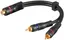 2 x RCA hane - RCA hona -y-kabel, 20 cm